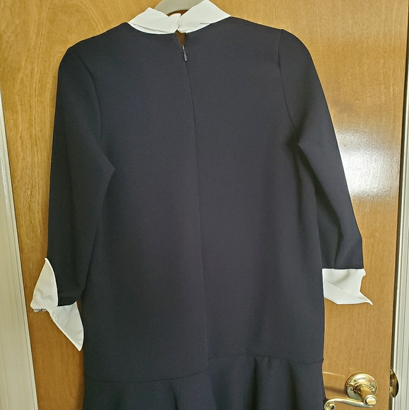 NWT Korean Black Dress With Tie Neck - Picture 2 of 5